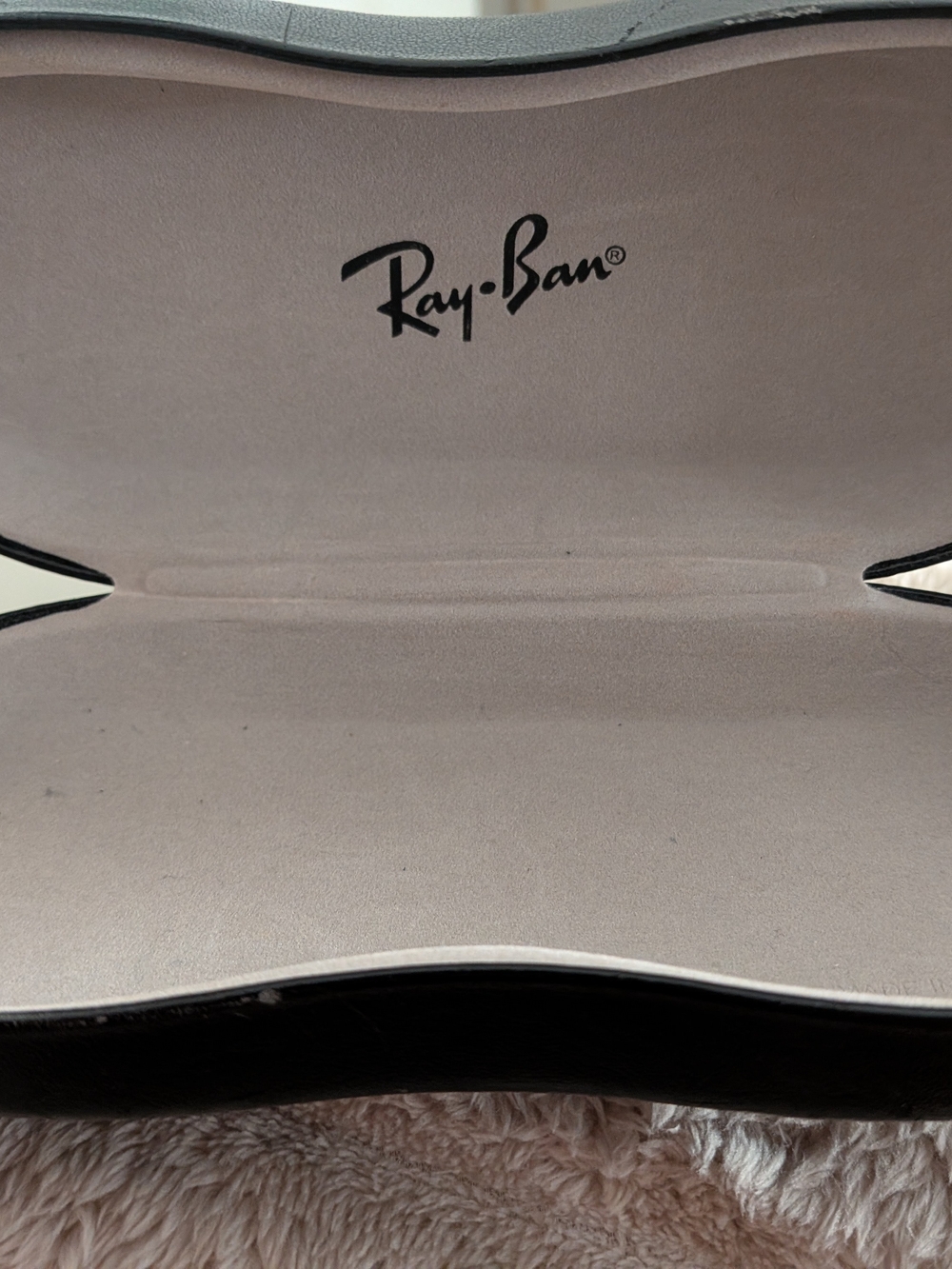 Ray-Ban Men's Black and Light Gray Eyewear Case